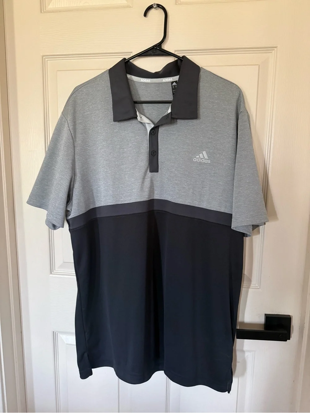 adidas Two-Tone Gray and Black Men’s Polo